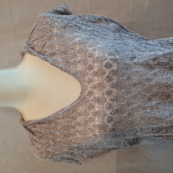 Moth SM womens sweater top gray hooded very lightweight unique - Picture 2 of 7